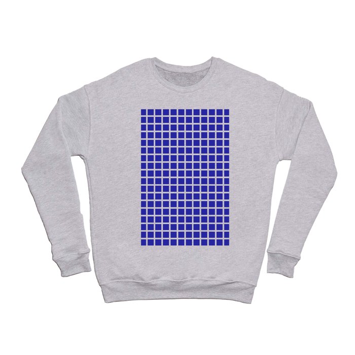 Grid (White & Navy Pattern) Crewneck Sweatshirt