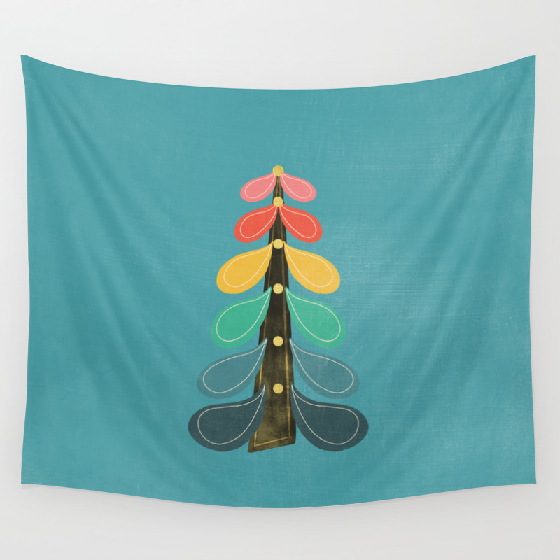 Abstract Christmas Tree 3 Wall Tapestry By Vivigonzalezart Society6