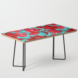 Vibrant Red Flowers Coffee Table