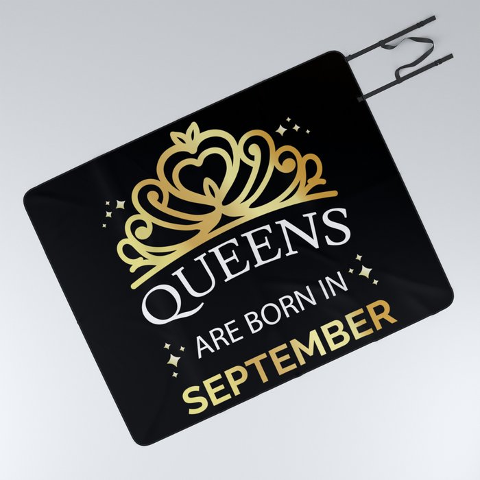 Queens Are Born In September I Picnic Blanket