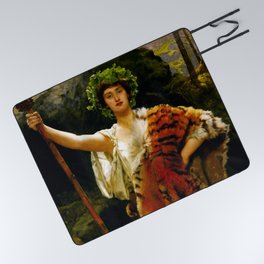John Collier "The Priestess of Bacchus" Picnic Blanket