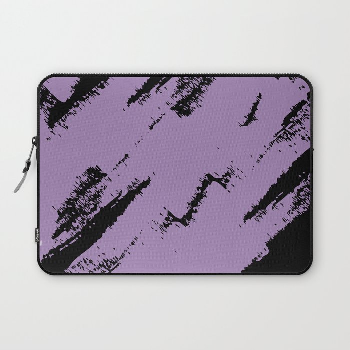 Abstract Charcoal Art Black Purple Violet Lavender Laptop Sleeve