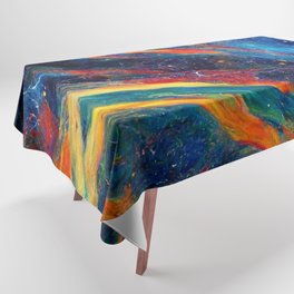 Multi-Colored Galactic Marble Tablecloth