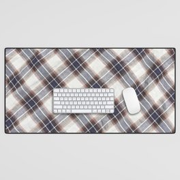 Gingham ecological cotton in autumn colors.  Desk Mat