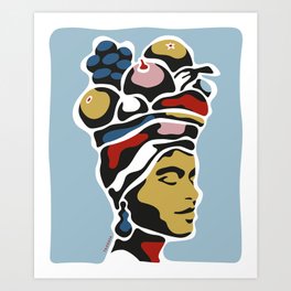 And She Wore a Crown of Fruit Art Print