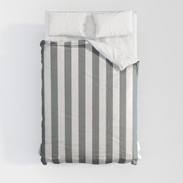 Grey and white on sale vertical striped comforter
