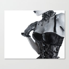 Girl With Corset Canvas Print