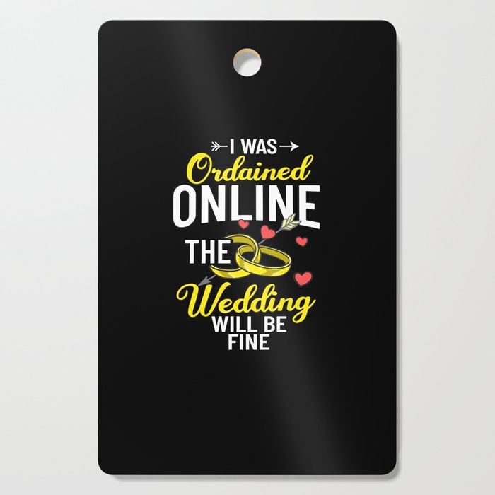 Wedding Officiant Marriage Minister Funny Pastor Cutting Board