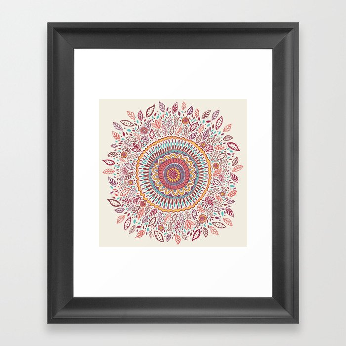 Sunflower Mandala Framed Art Print By Janetbroxon Society6
