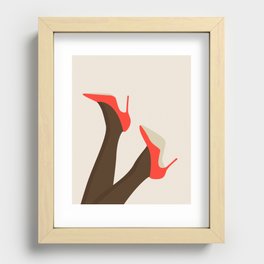Orange heels Recessed Framed Print
