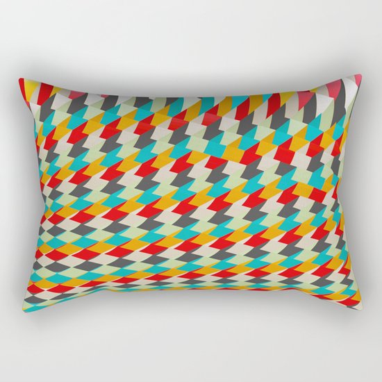 triangle color 4 Rectangular Pillow
