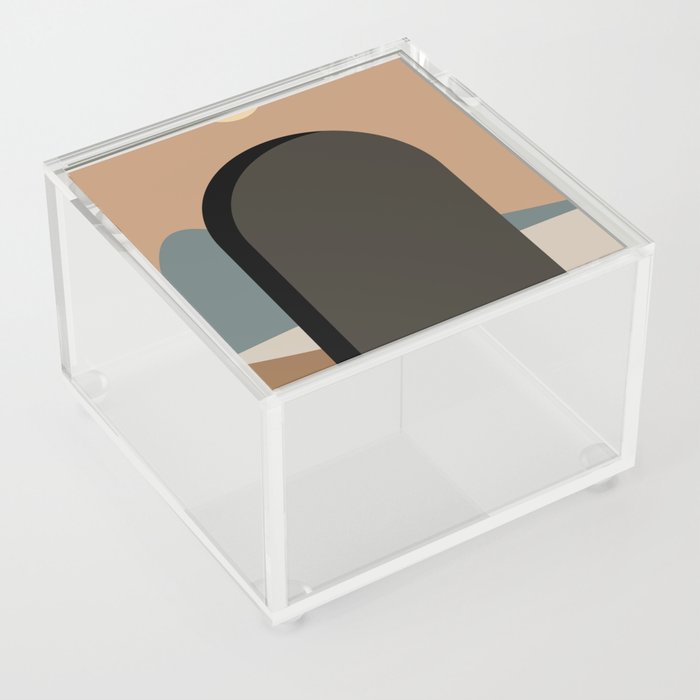 abstract contemporary background, abstract geometric shapes art print Acrylic Box