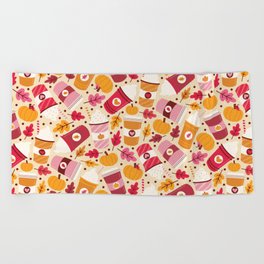 Pumpkin Spice Love Beach Towel