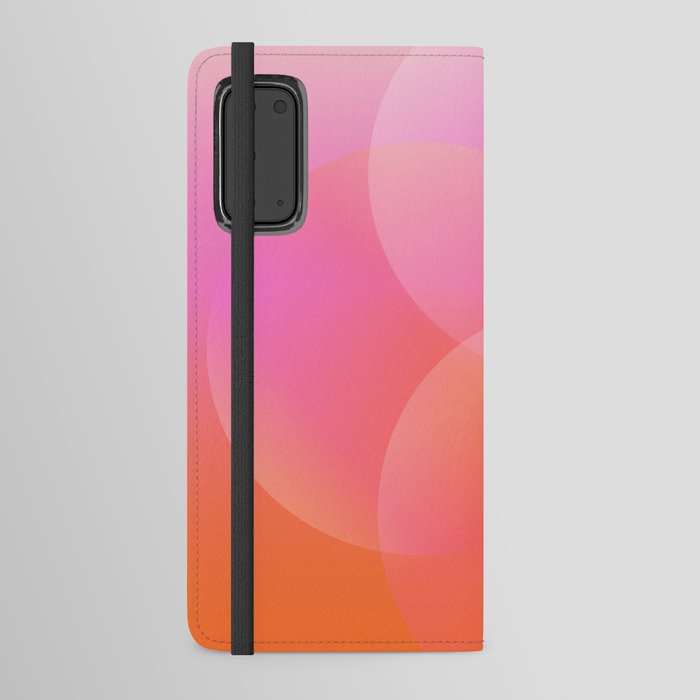 Gradient Shapes in Pink and Orange Android Wallet Case