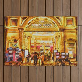 Happy shoppers - Forum Shops Caesars Palace, Las Vegas Outdoor Rug