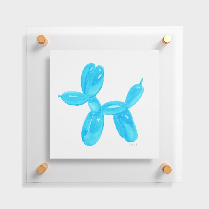 Balloon Dog Sky Blue Floating Acrylic Print