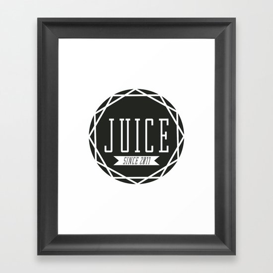 Juice Emblem Framed Art Print