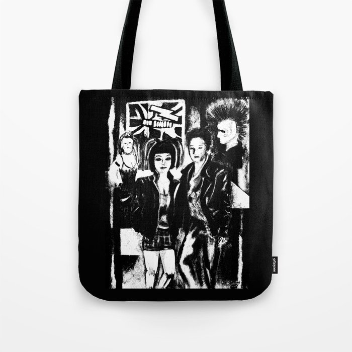 Alternative fashion and leather jacket style at the club Tote Bag