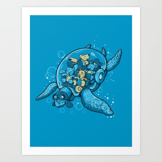 FLYING DEEP Art Print
