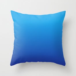 BRIGHT BLUE GRADIENT Throw Pillow
