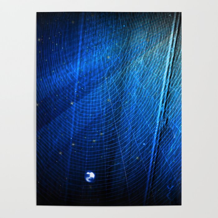 Raindrop on Blue Web Poster