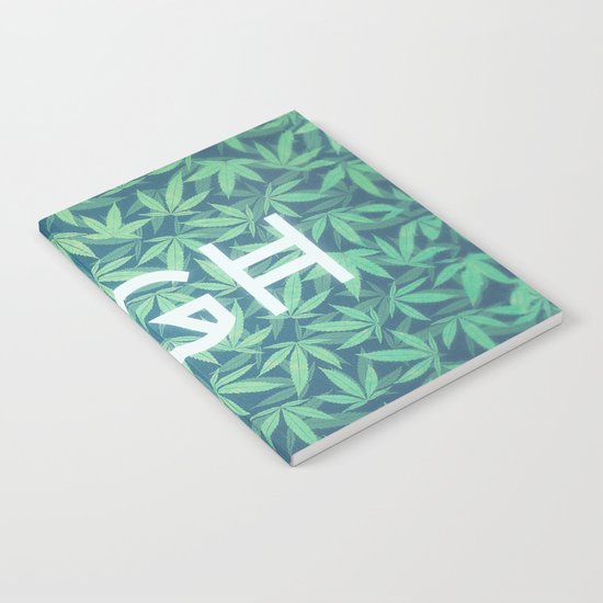 HIGH TYPO! Cannabis / Hemp / 420 / Marijuana - Pattern Notebook