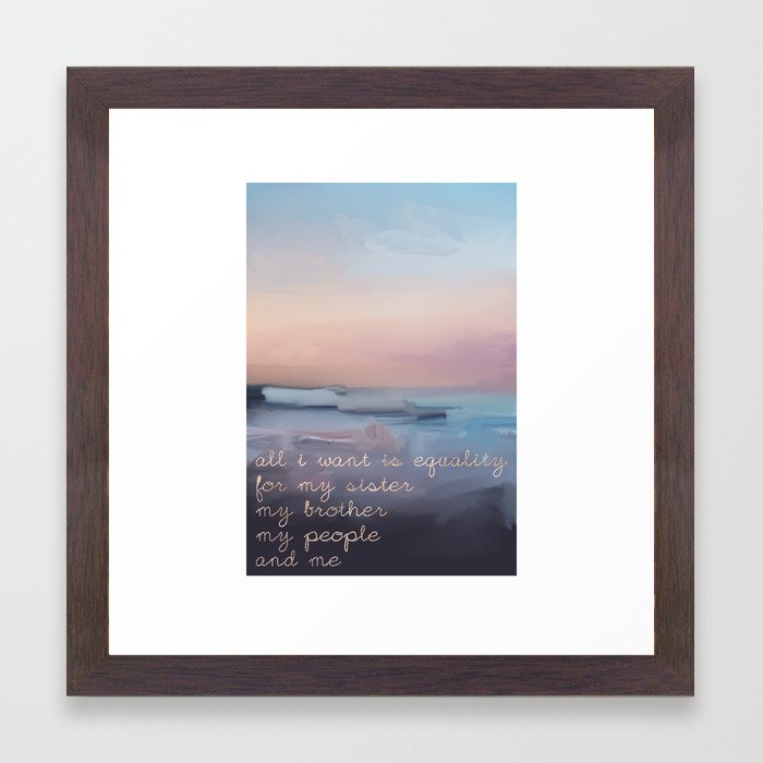 Nina Simone Quote Lyrics Framed Art Print By Bypepperana Society6