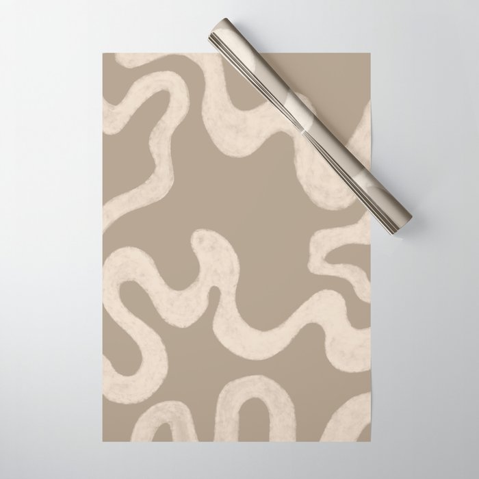 Simple Liquid Swirl Abstract Composition Wrapping Paper
