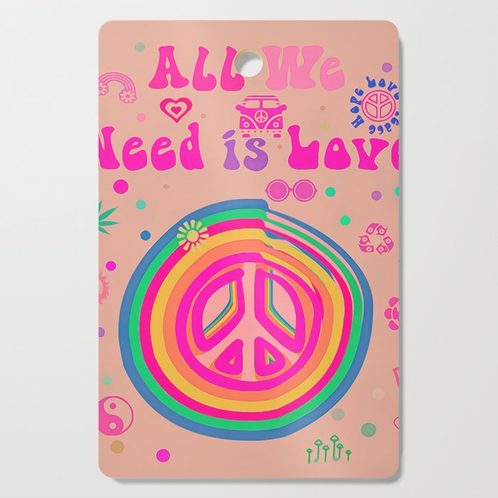 All we need is love pink, dreams, pastel, love, cute,  Cutting Board