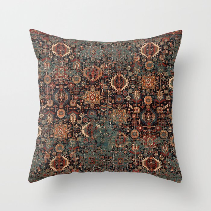 Vintage Traditional Moroccan Rug Throw Pillow