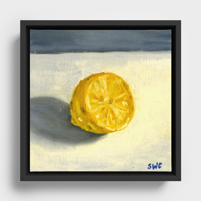 Lemon Still Life Framed Canvas