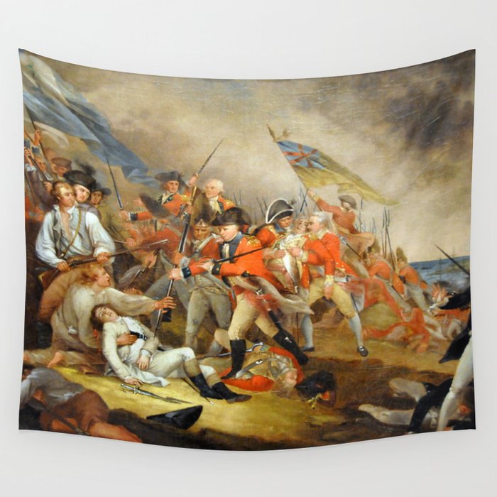 John Trumbull - The Death of General Warren at the Battle of Bunker Hill, 17 June 1775 Wall Tapestry