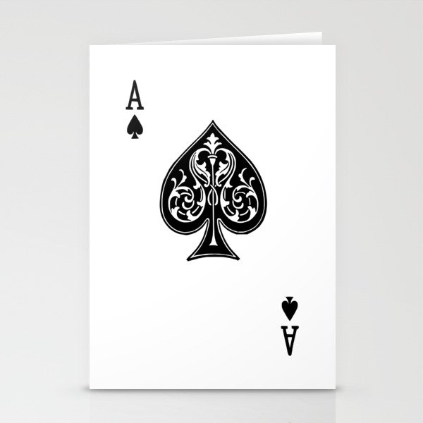 Ace Spades Spade Playing Card Game Minimalist Design Stationery Cards By Arthur Martin Society6