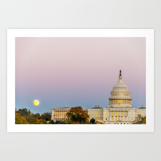 Sunrise Moon Art Print