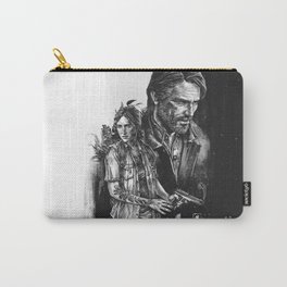 The Last Of Us Part II - Ellie and Joel Carry-All Pouch | Black And White, Drawing, Ink Pen, Thelastofus, Graphite, Digital 