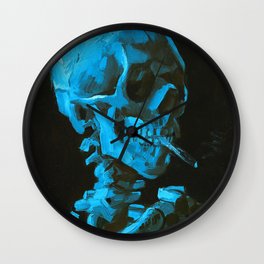 Blue Skeleton Smoking Cigarette Wall Clock | Smokingskeleton, Vintageartdeco, Smoking, Cigarette, Gothicdecor, Skeleton, Digital, Vangoghpainting, Gothicart, Vangogh 