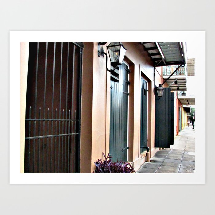 Turquoise Doors French Quarter New Orleans Art Print By Annabaglione