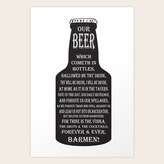 BEER PRAYER Art Print