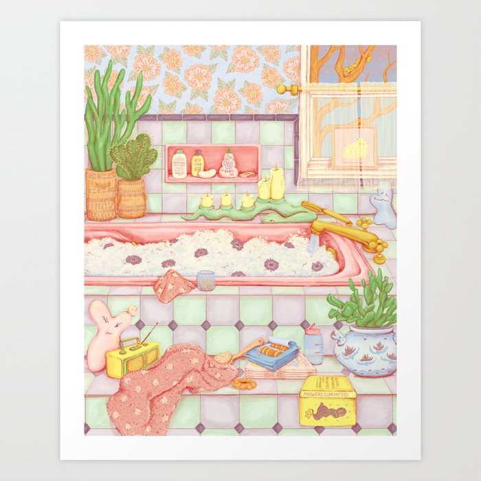 Bathtime Escape Art Print