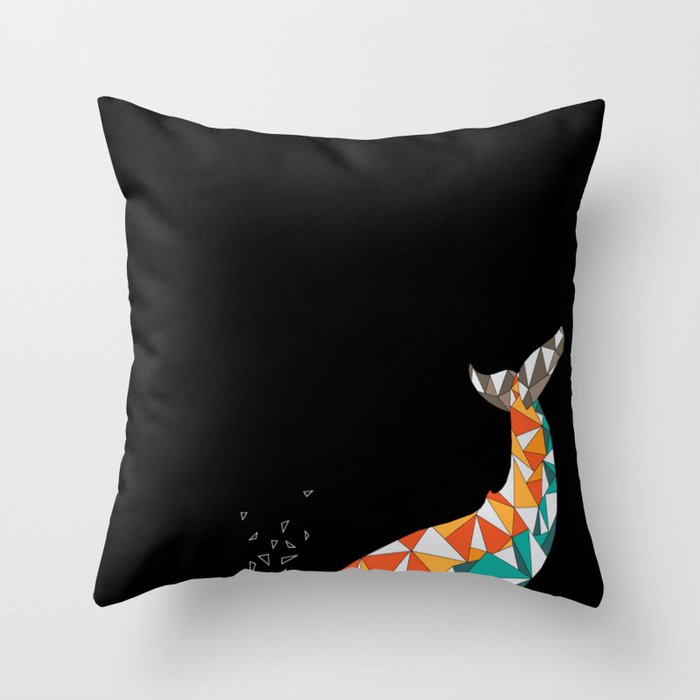 For the Love of Whales Throw Pillow