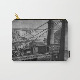Steam Engine on Bridge Illustration Carry-All Pouch