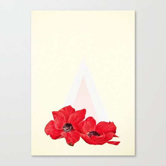 Floral Triangle Canvas Print