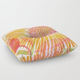 Colorful Sunflower Floor Pillow