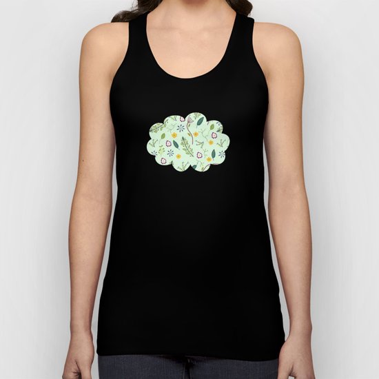 Floral Greenery Pattern I Unisex Tank Top