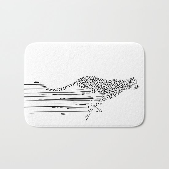120km/h // (cheetah) Bath Mat