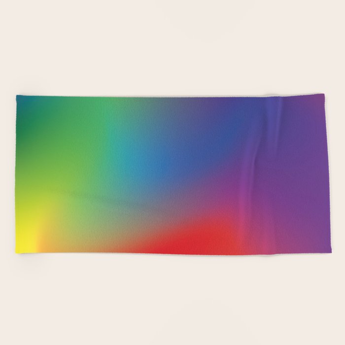PRIDE Rainbow High Definition Gradient Beach Towel by Kevin Yaranon