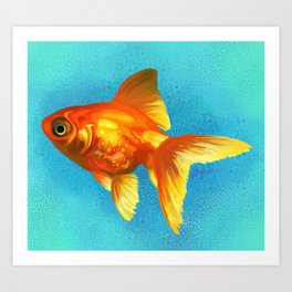 goldfish realism Art Print