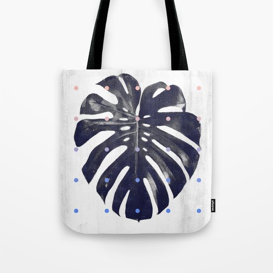 monstera + dots Tote Bag