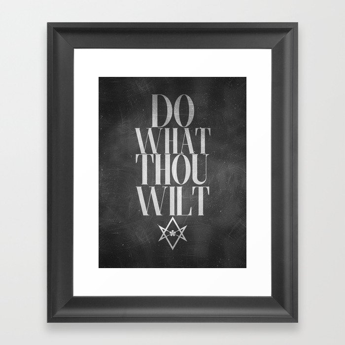 Do What Thou Wilt (Dark) Framed Art Print