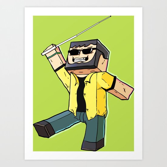 Block Sighted - Minecraft Avatar Art Print
